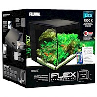 Acuario Fluval Flex Kit de 34 litros, con cristal frontal concavo,  Hagen